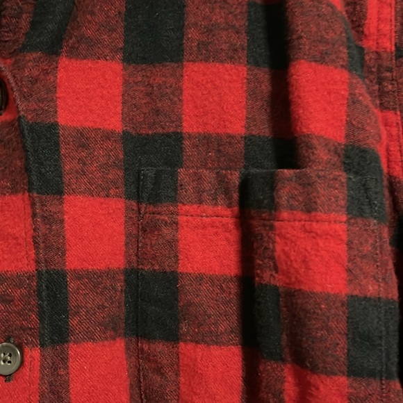 Womens LL Bean scotch plaid flannel shirt relaxed fit 1x. - Picture 4 of 6